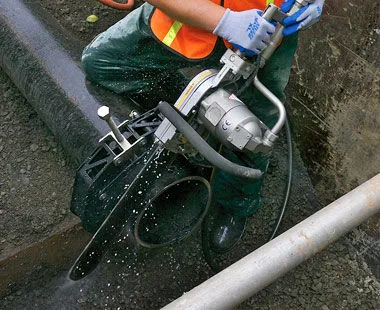Pneumatic PowerGrit Chain Saws for Ductile Iron