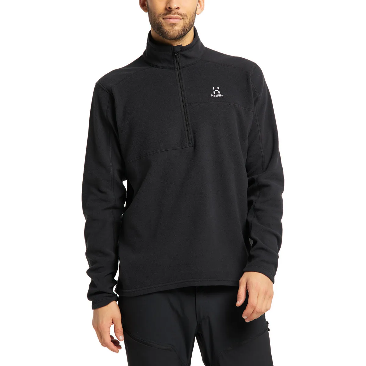 Polar Hombre Buteo 1/2 Zip Men Haglöfs Negro