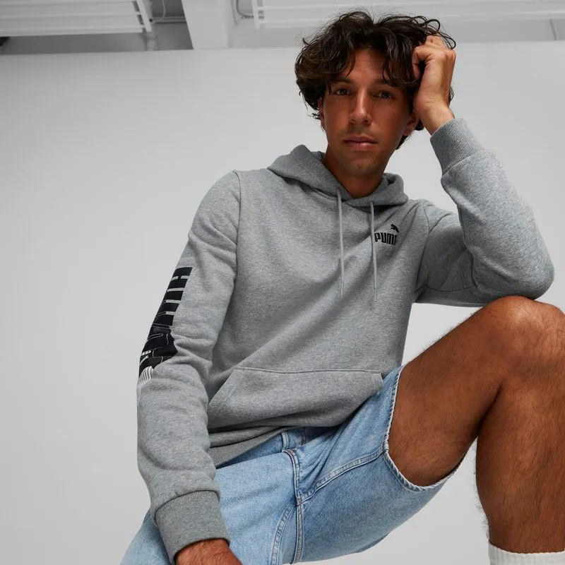 Polera Urbano Hombre Puma Power Logo Hoodie Fl