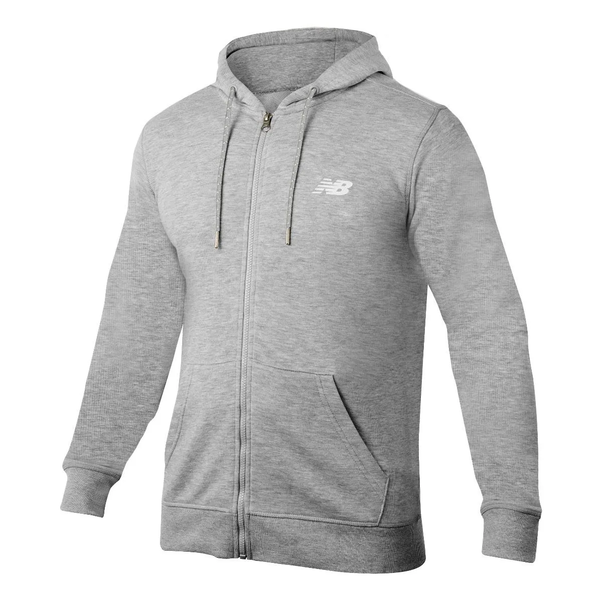 Polerón Hombre New Balance Full Zip Hoodie Gris