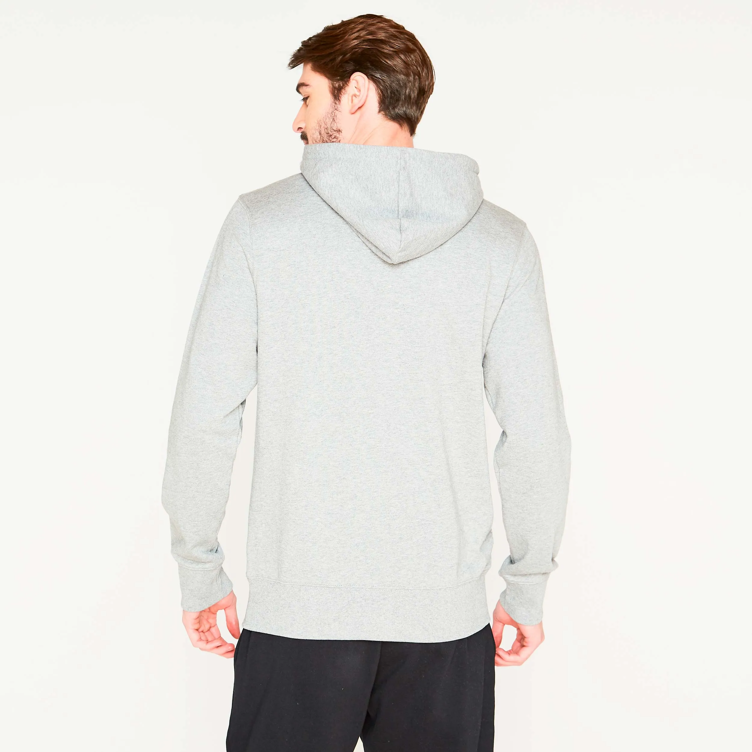 Polerón Hombre New Balance Full Zip Hoodie Gris