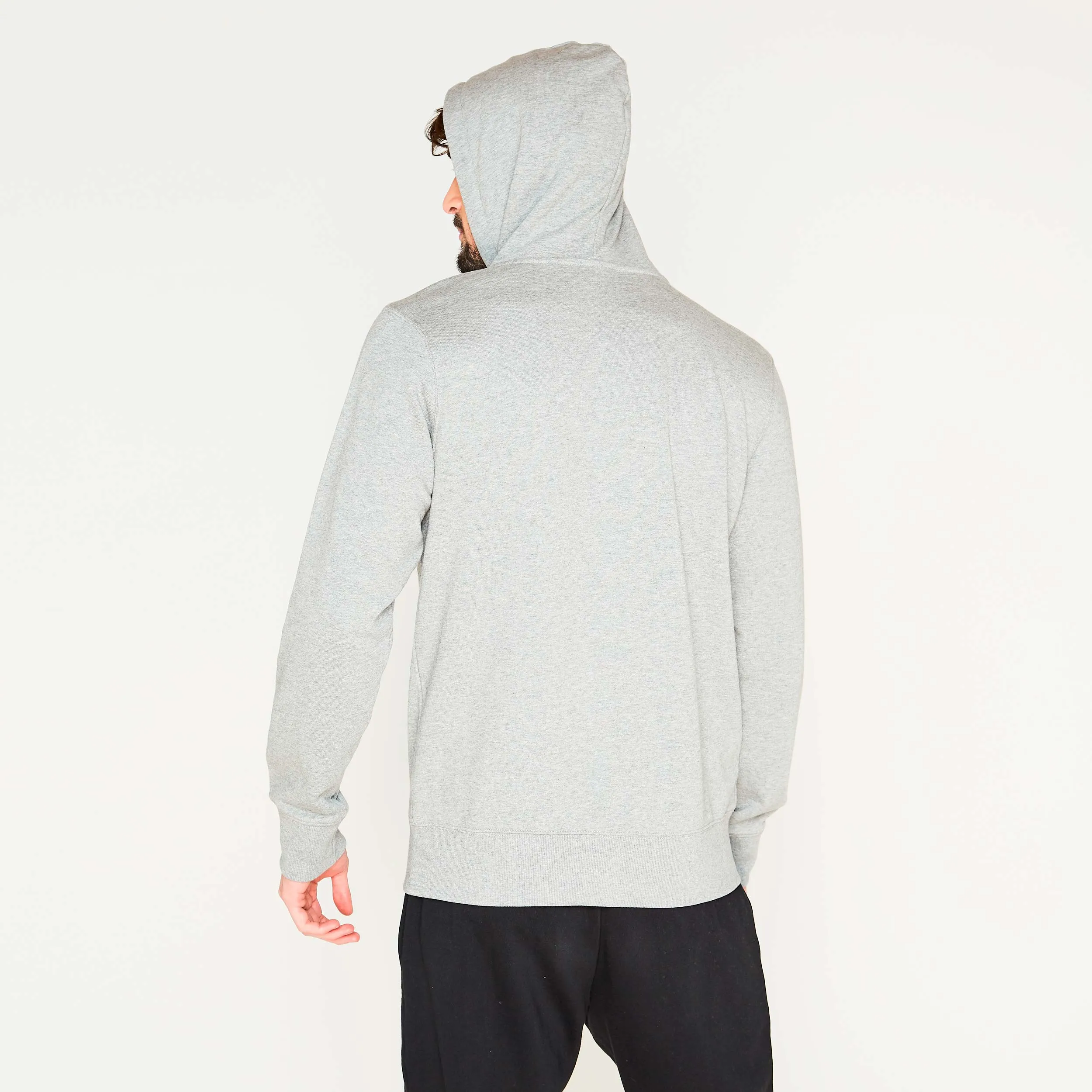 Polerón Hombre New Balance Full Zip Hoodie Gris