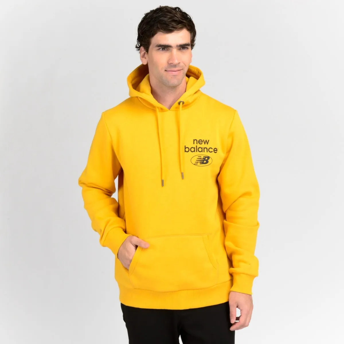 Polerón Lifestyle Hombre New Balance Hoodie Fleece Amarillo