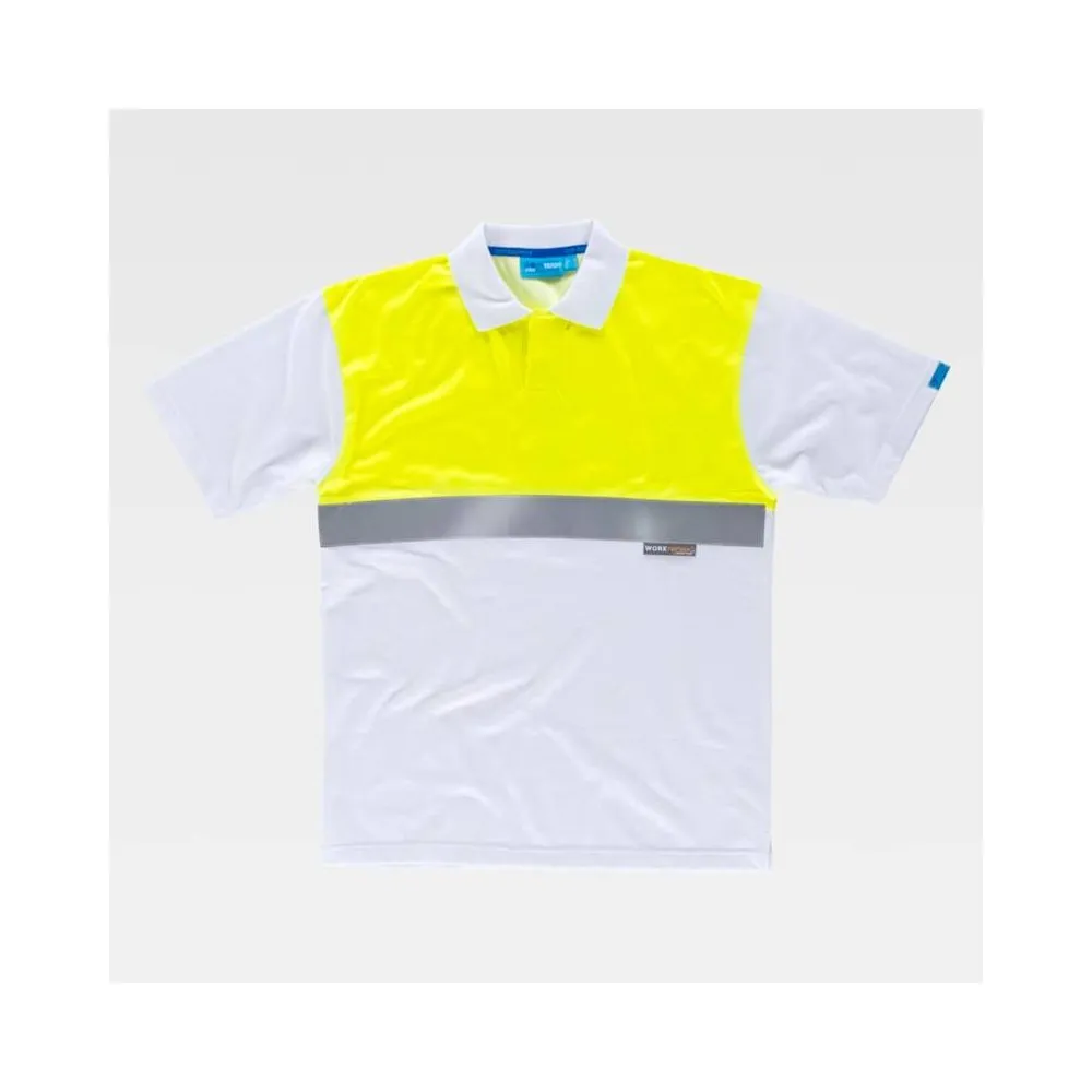 Polo combinado tejido antibacteriano con reflectante