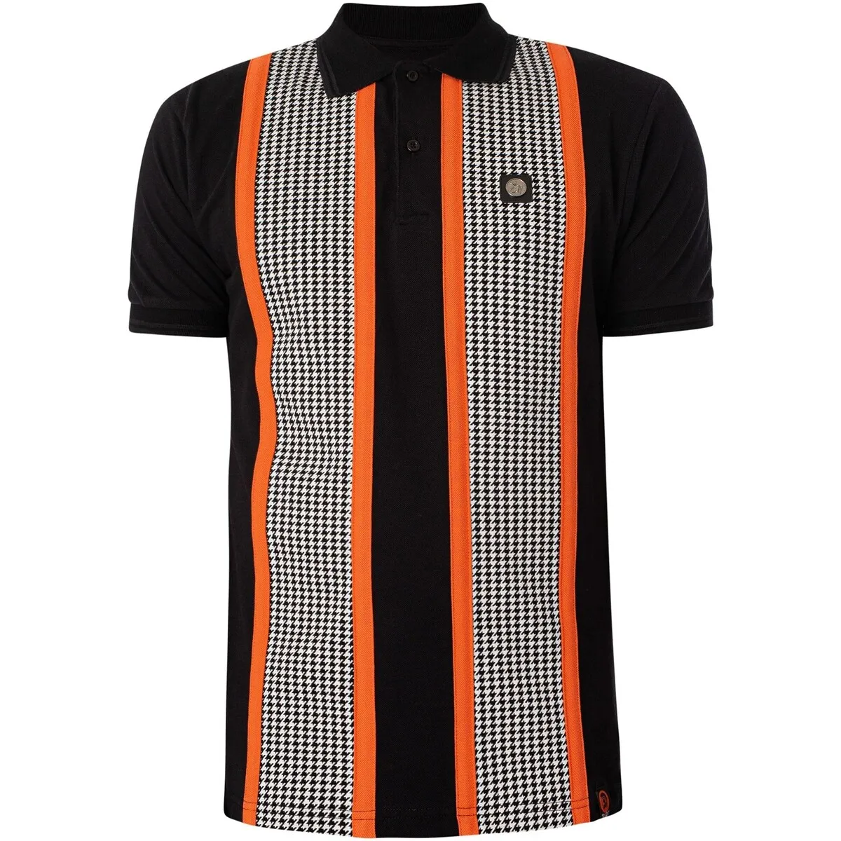 Polo Con Panel De Pata De Gallo Con Cinta