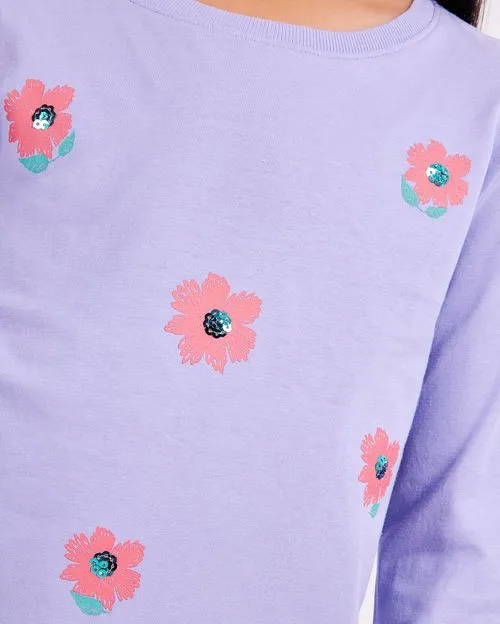 Polo Niña Mariamanda Lila Lavanda