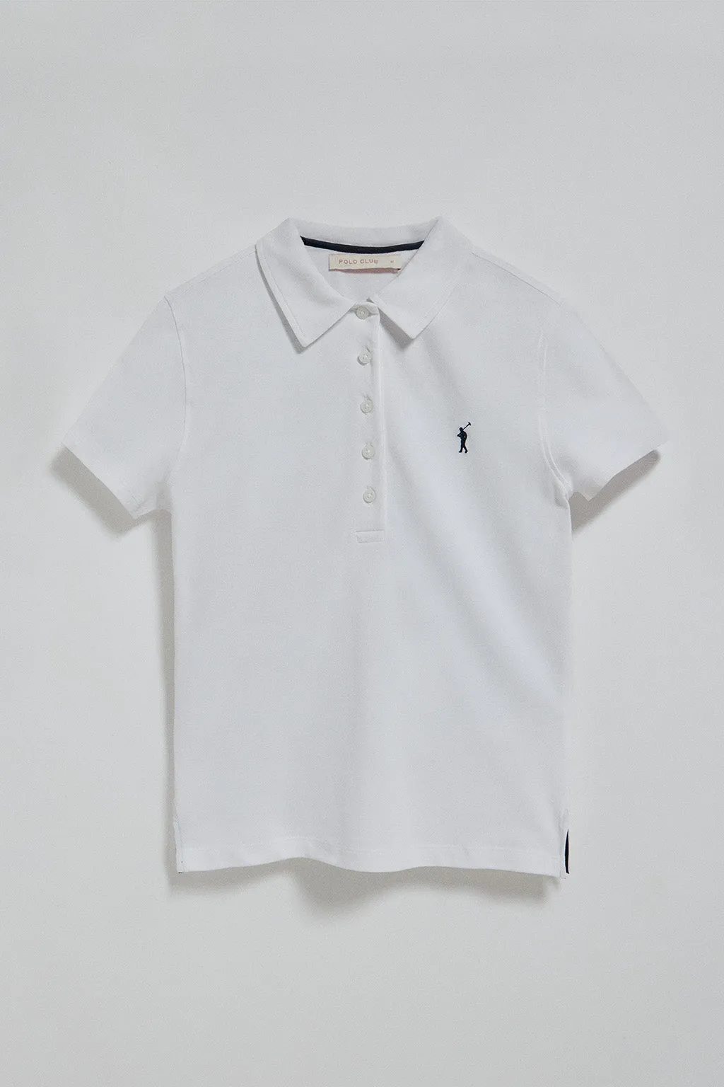 Polo Pereira blanco de cinco botones con bordado Rigby Go