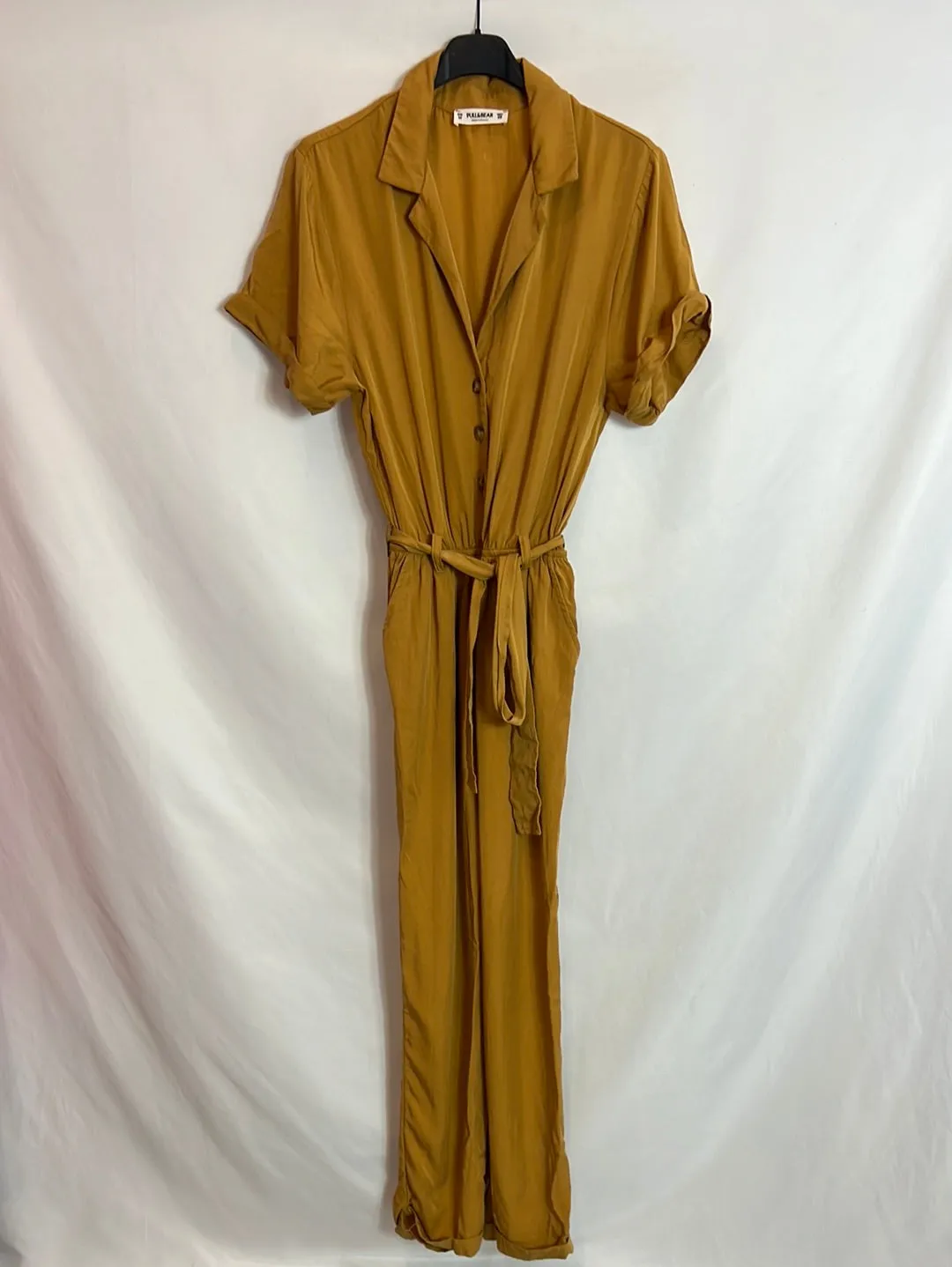 PULL&BEAR. Mono fluido mostaza T.m