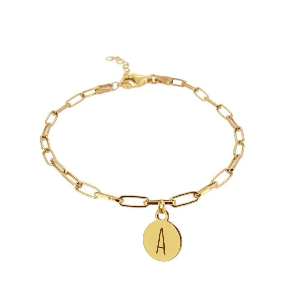 Pulsera Link Chapitas Oro