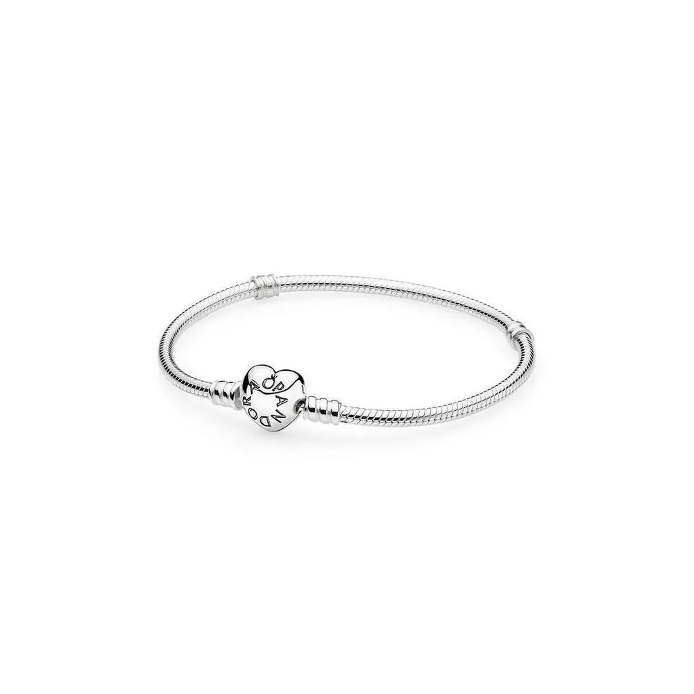 Pulsera Pandora cierre Corazon. Medida 20 cm.