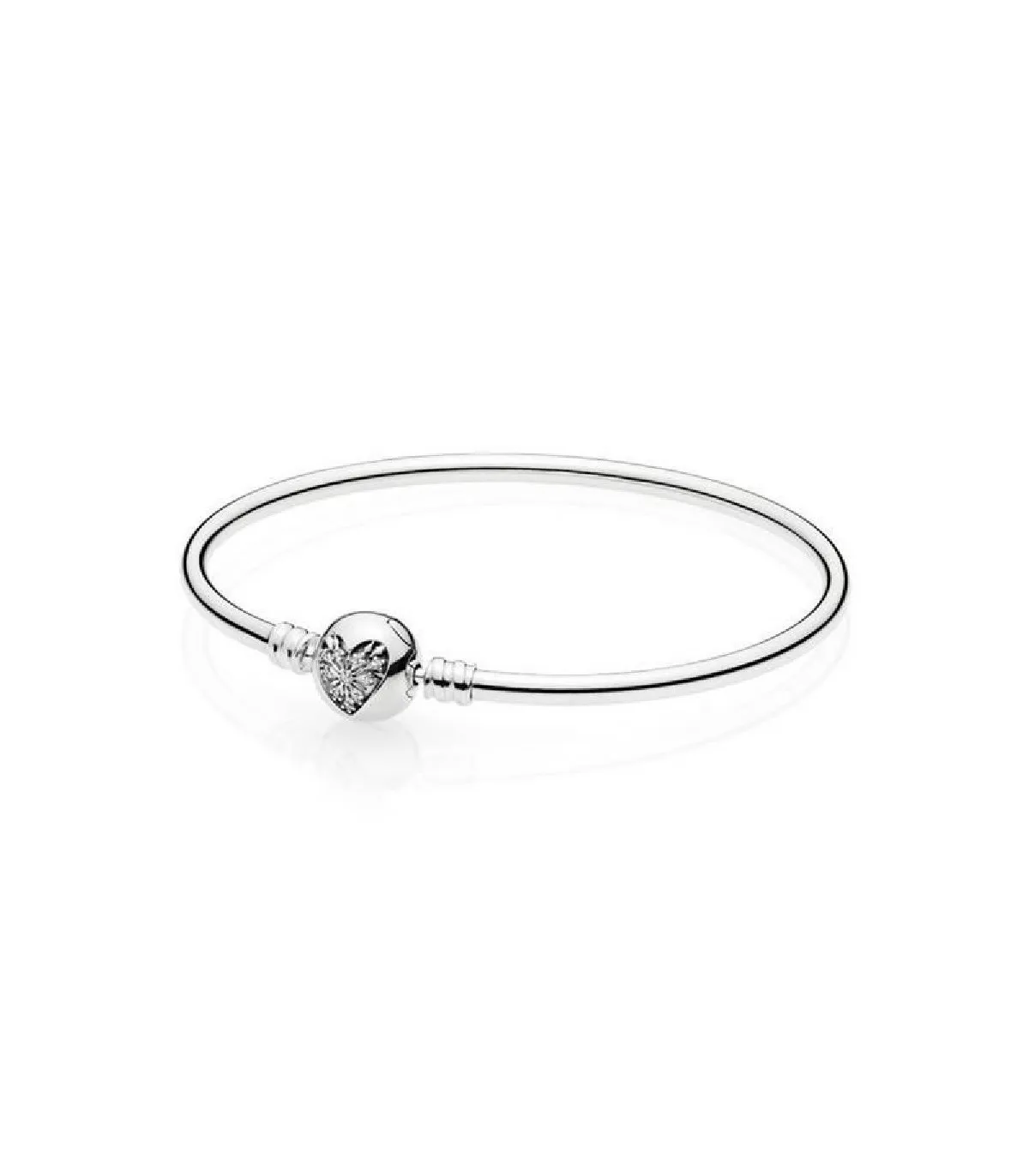 PULSERA PANDORA RíGIDA CIERRE CORAZóN BRILLANTE  596404CZ