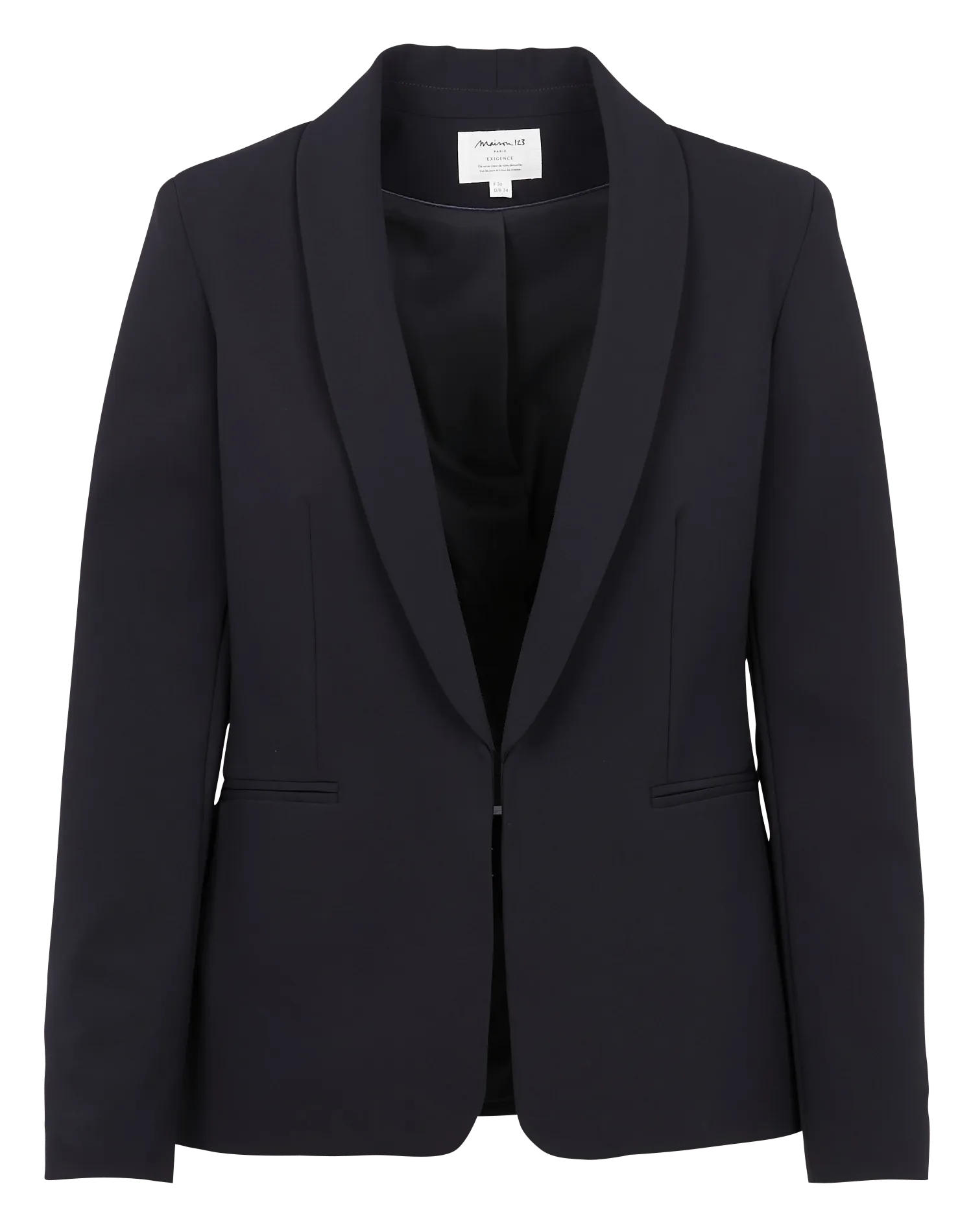 REINE  CHAQUETA CON CUELLO SASTRE EN AZUL