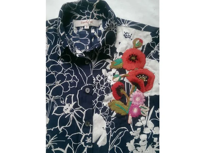 Rene Derhy Tops Blanco Azul 