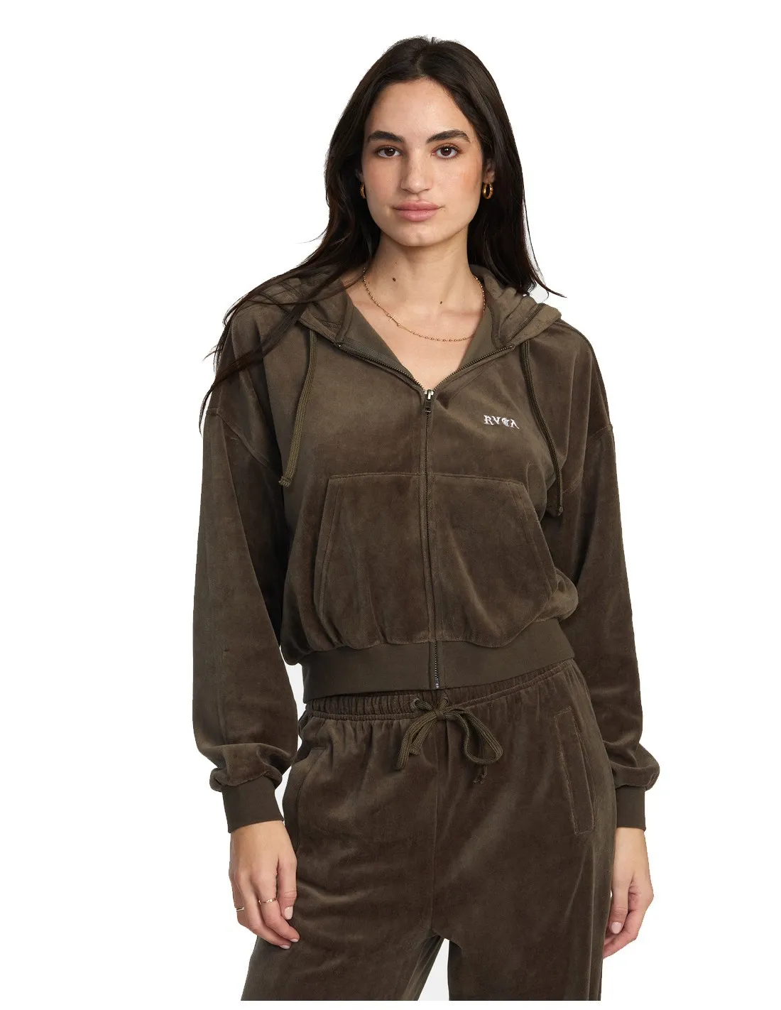 RVCA RING  MAJOR BROWN  SUDADERA CON CAPUCHA MUJER
