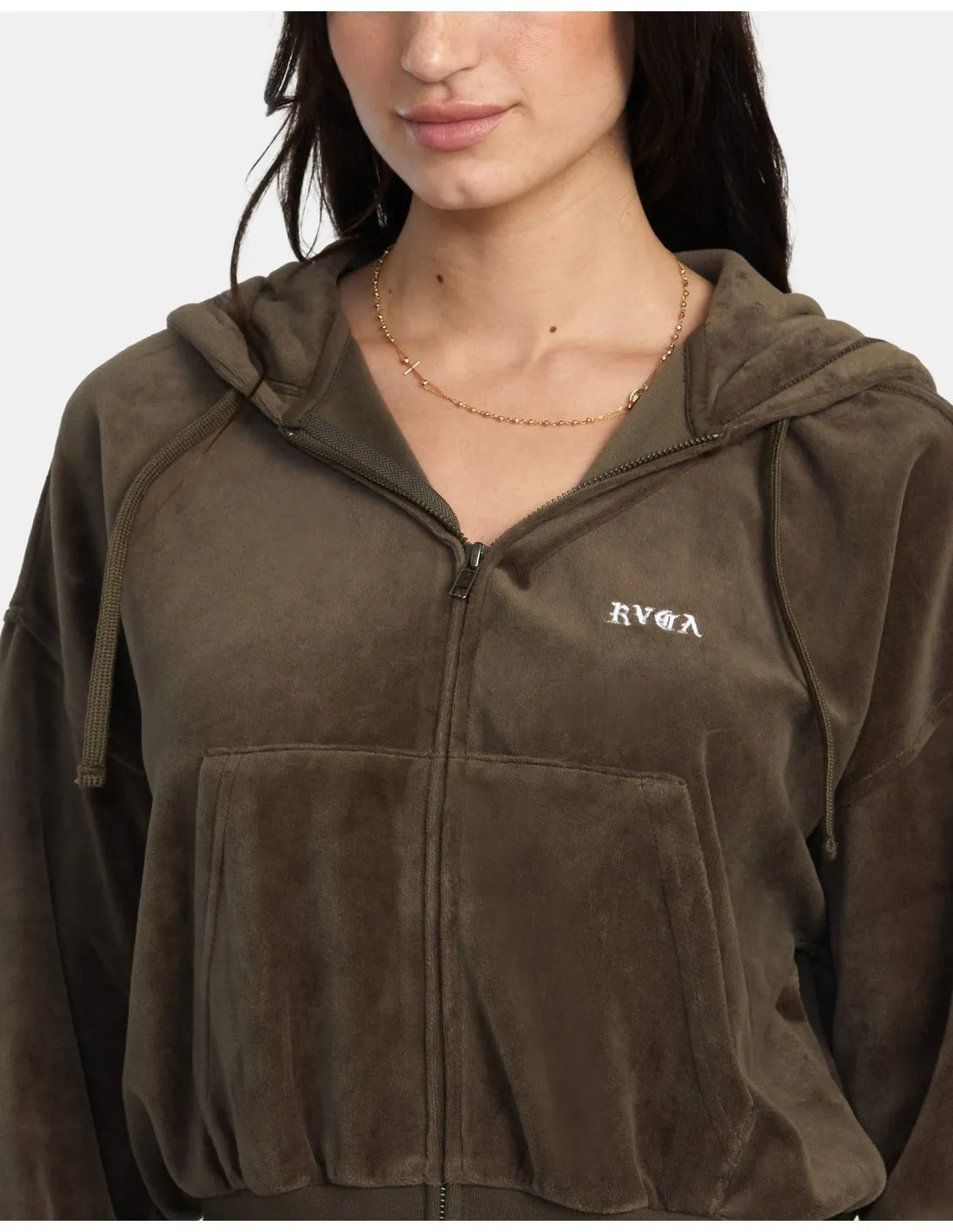RVCA RING  MAJOR BROWN  SUDADERA CON CAPUCHA MUJER