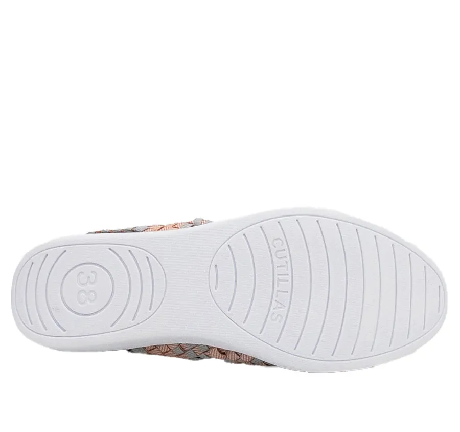 SANDALIA DOCTOR CUTILLAS 13410 VERANO DE MUJER TRENZADO SUPERELASTICO NUDE Y PLANTILLA MEMORY FOAM SUPERCOMODA 28247