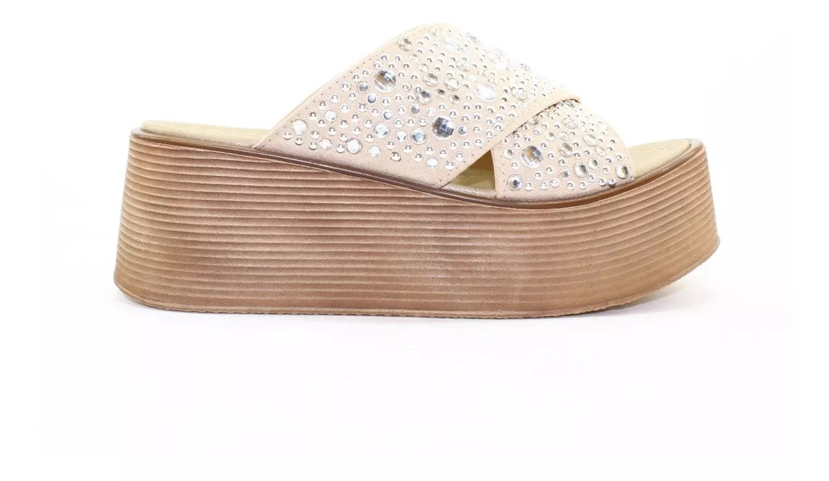 SANDALIA MUJER PLATAFORMA BELSOULYE 211802 BRILLO CARG