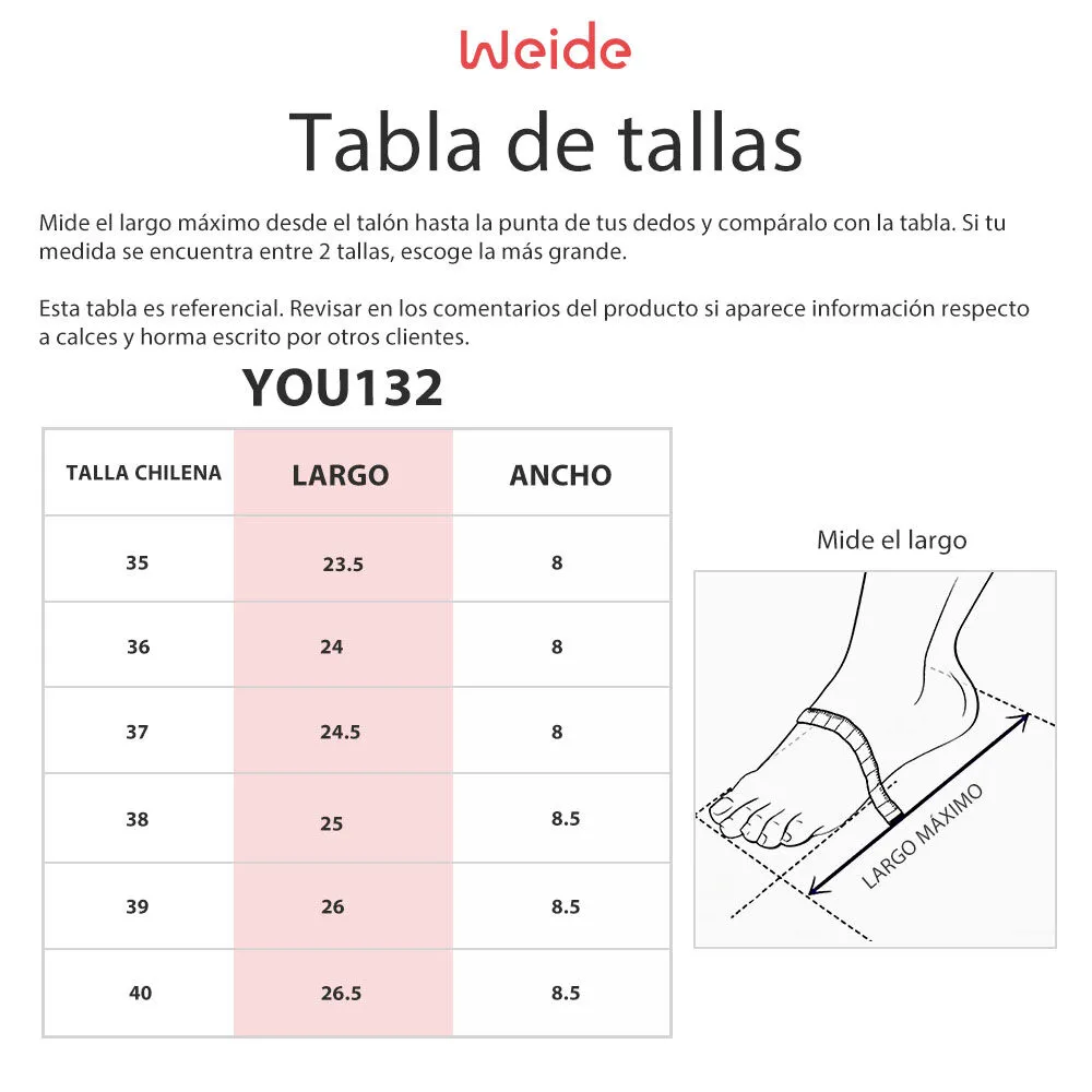 Sandalia Taco Negro Fiesta You132 Weide
