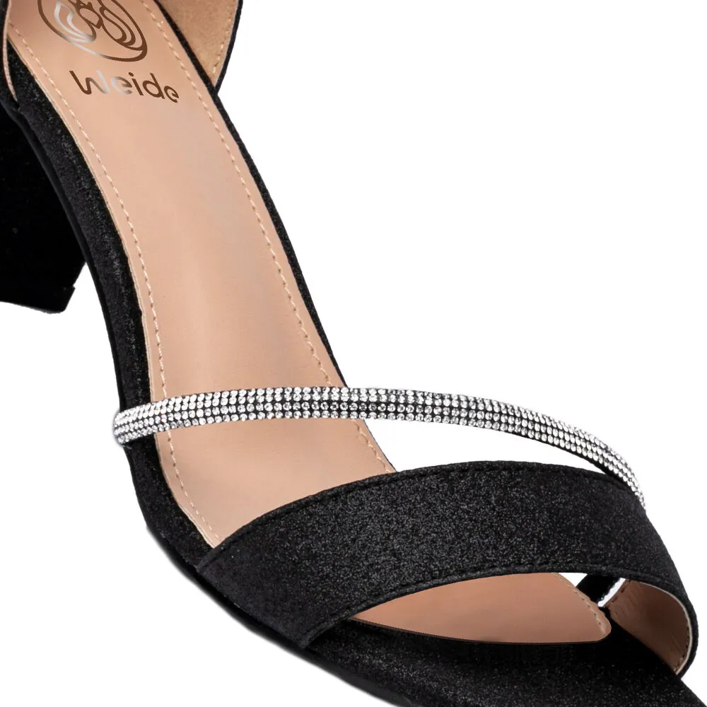 Sandalia Taco Negro Fiesta You132 Weide