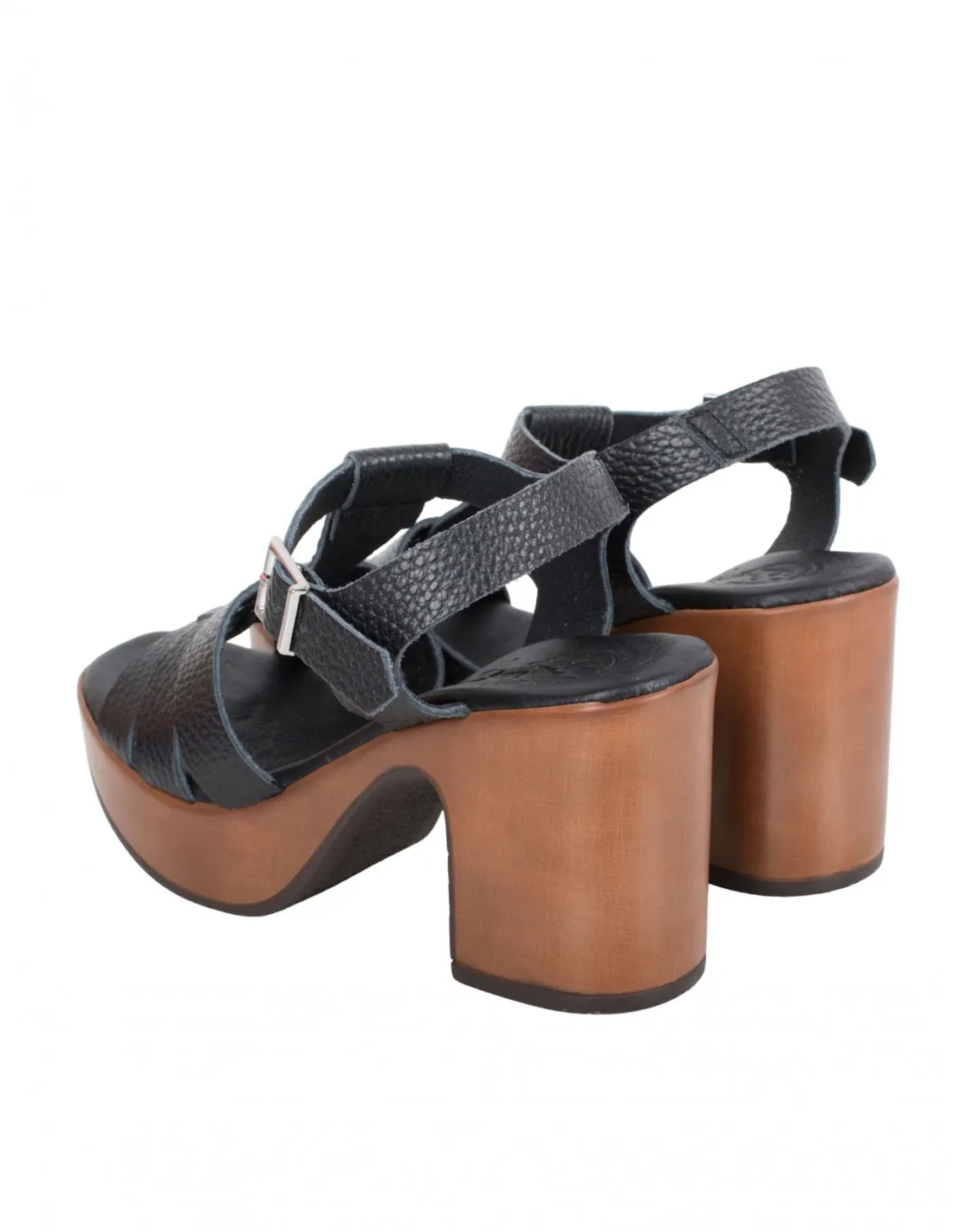 Sandalias Cangrejeras Tacón Negras PERA LIMONERA