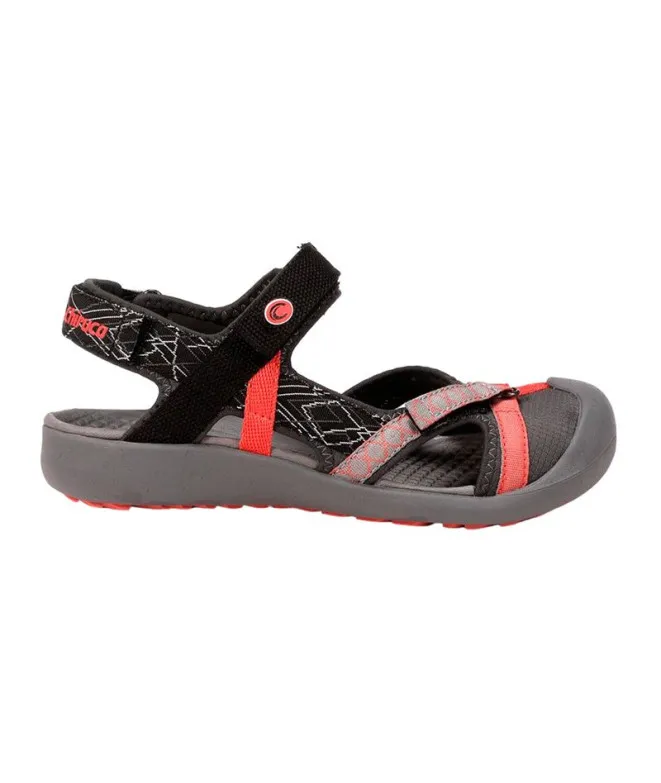 Sandalias de Montaña Chiruca Palmera 18 Mujer Negro/Naranja