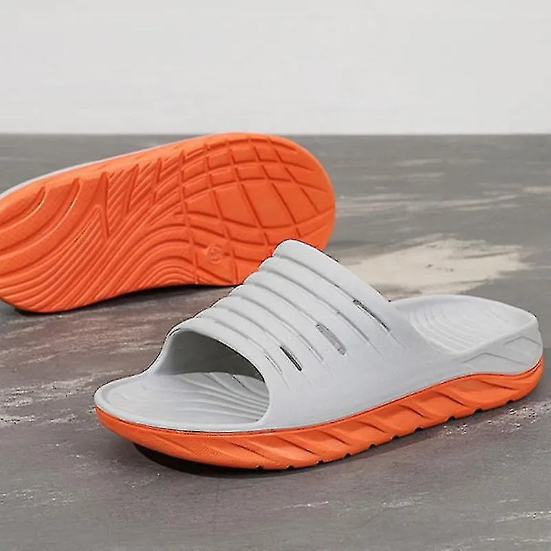 Sandalias de recuperación para hombre con cómodo soporte para el arco de la fascitis plantar gris 45