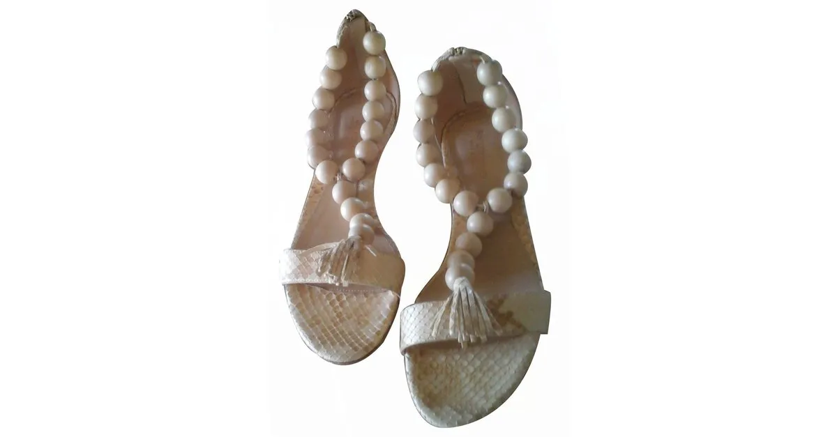 Sergio Rossi Sandalias Beige 