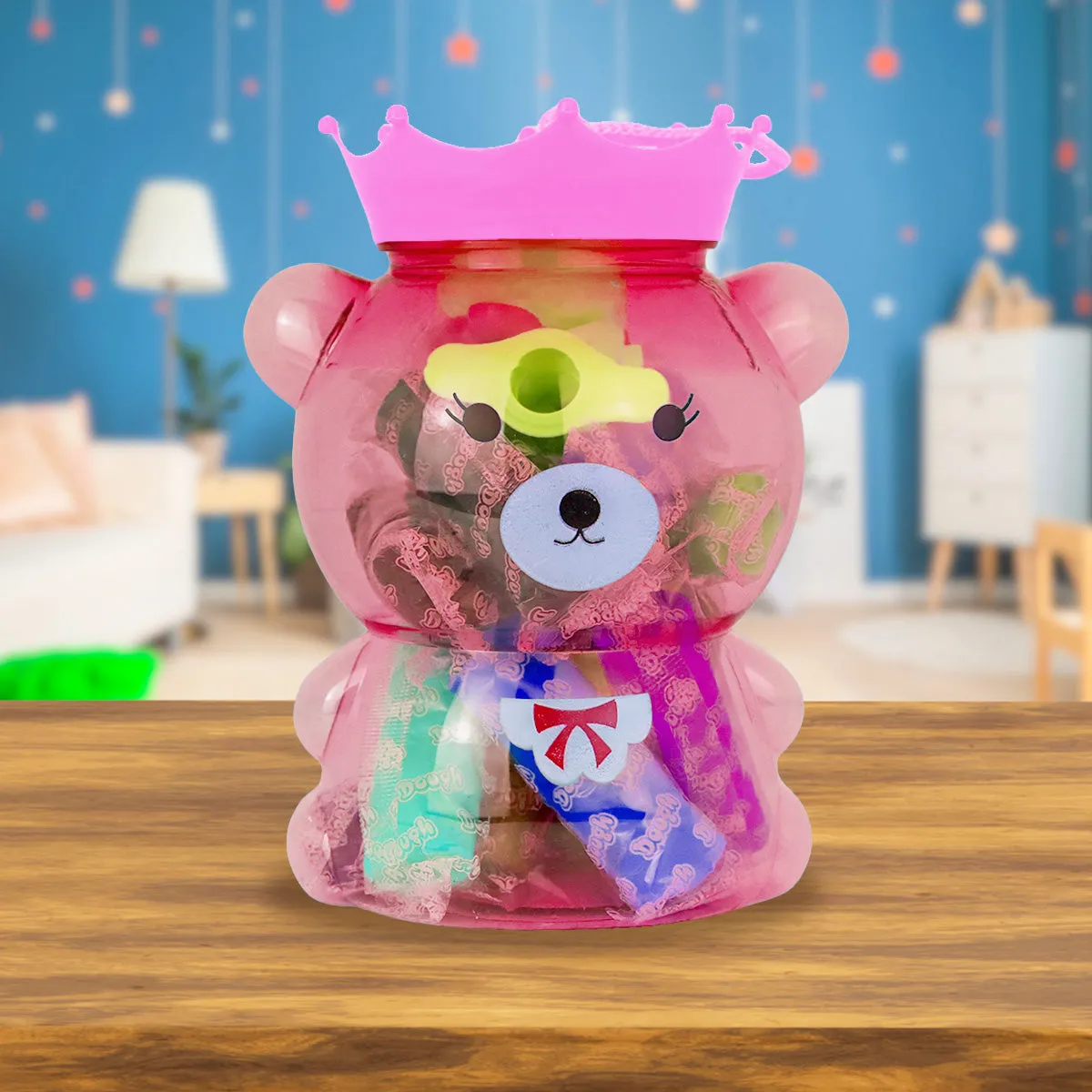 Set de Masa Moldeable en Forma de Oso color Rosa