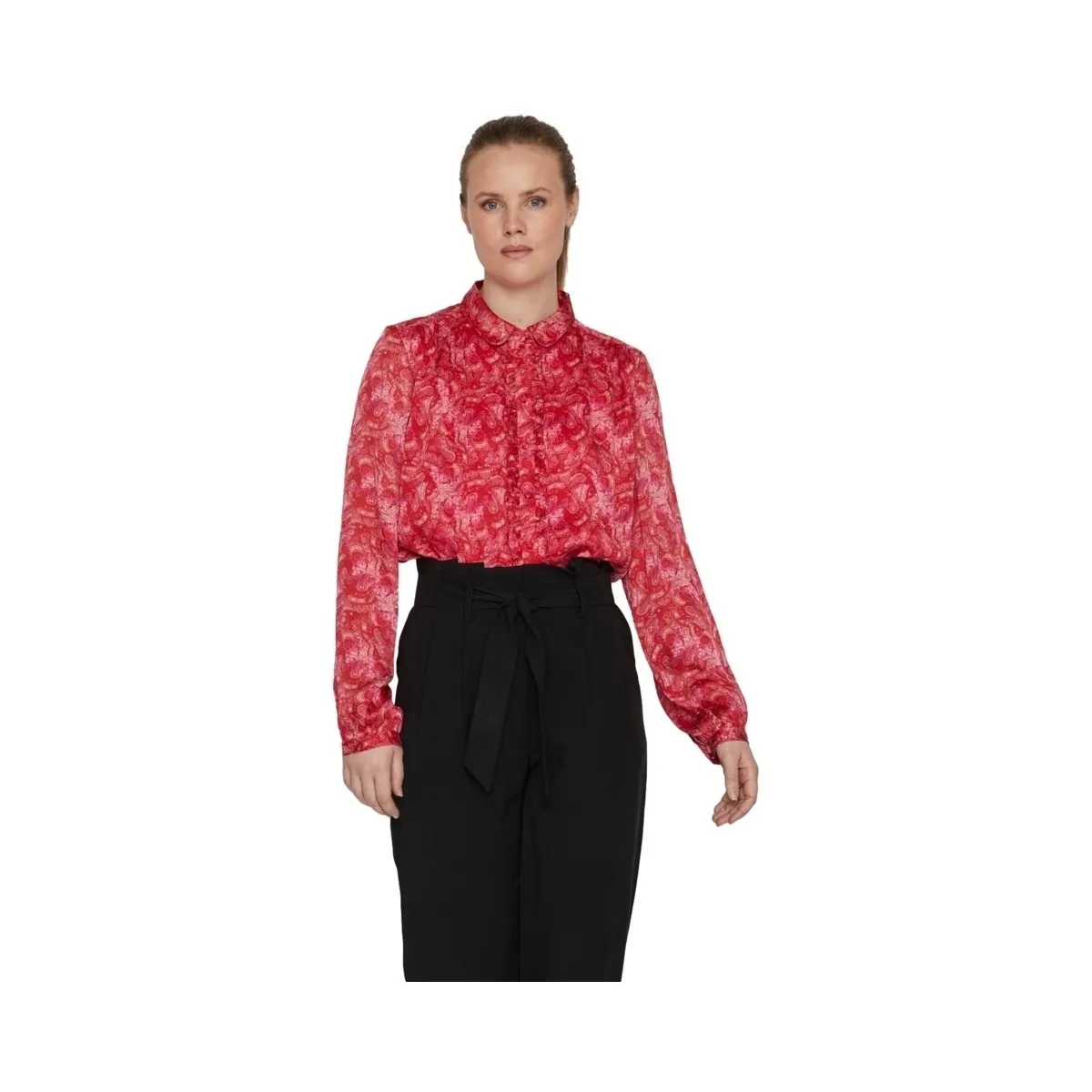 SHIRT LAYLA VIE L/S  PINK YARROW