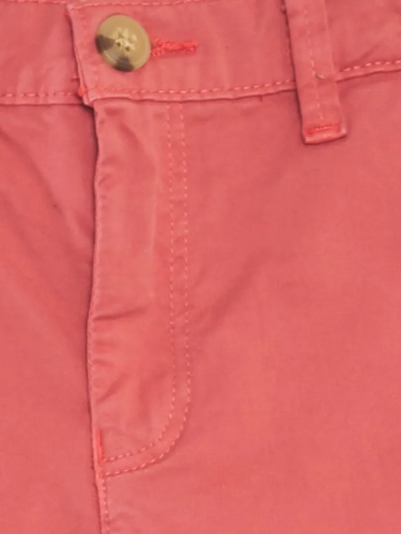 SHORT CHINO  NARANJA