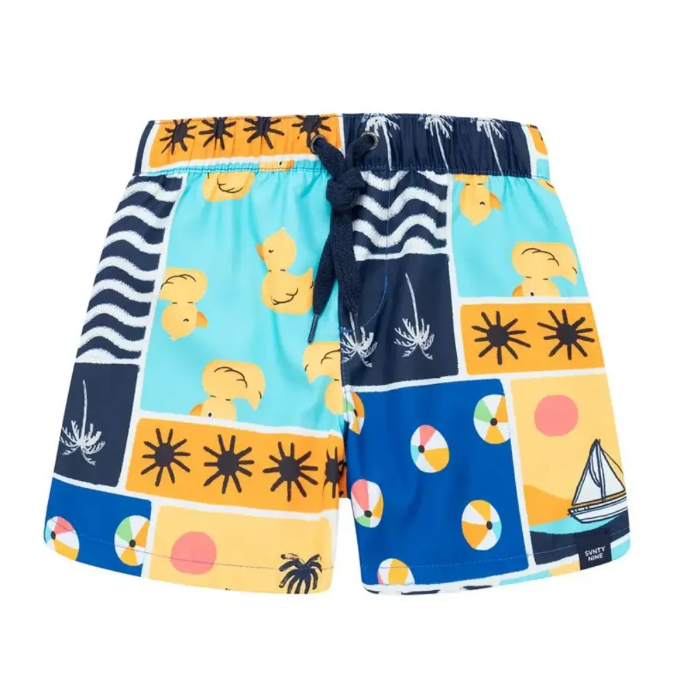 Short de playa doble faz con cordón funcional