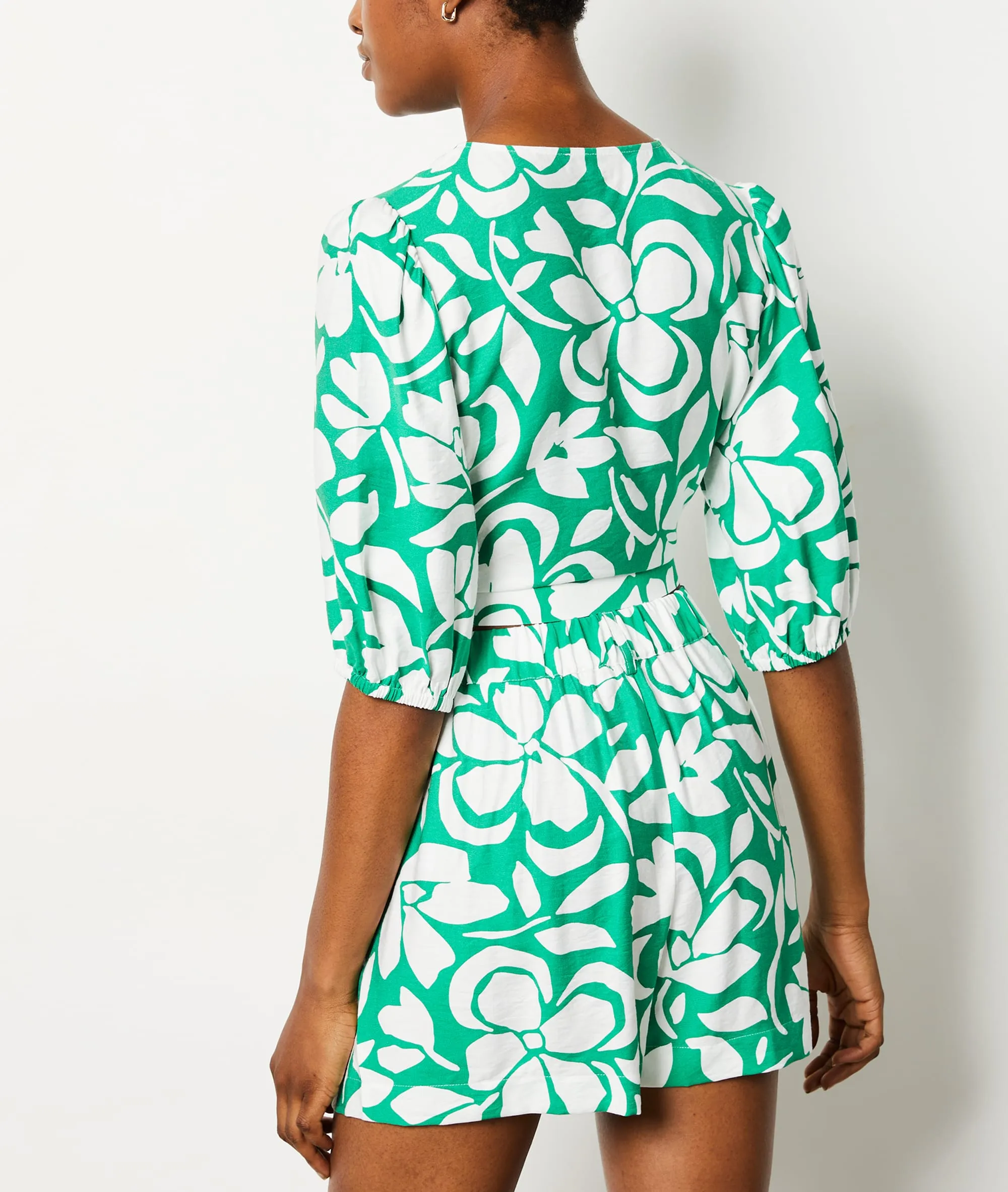 SHORT IMPRIMé CALYPSO IMP IMP FOND VERT  ETAM