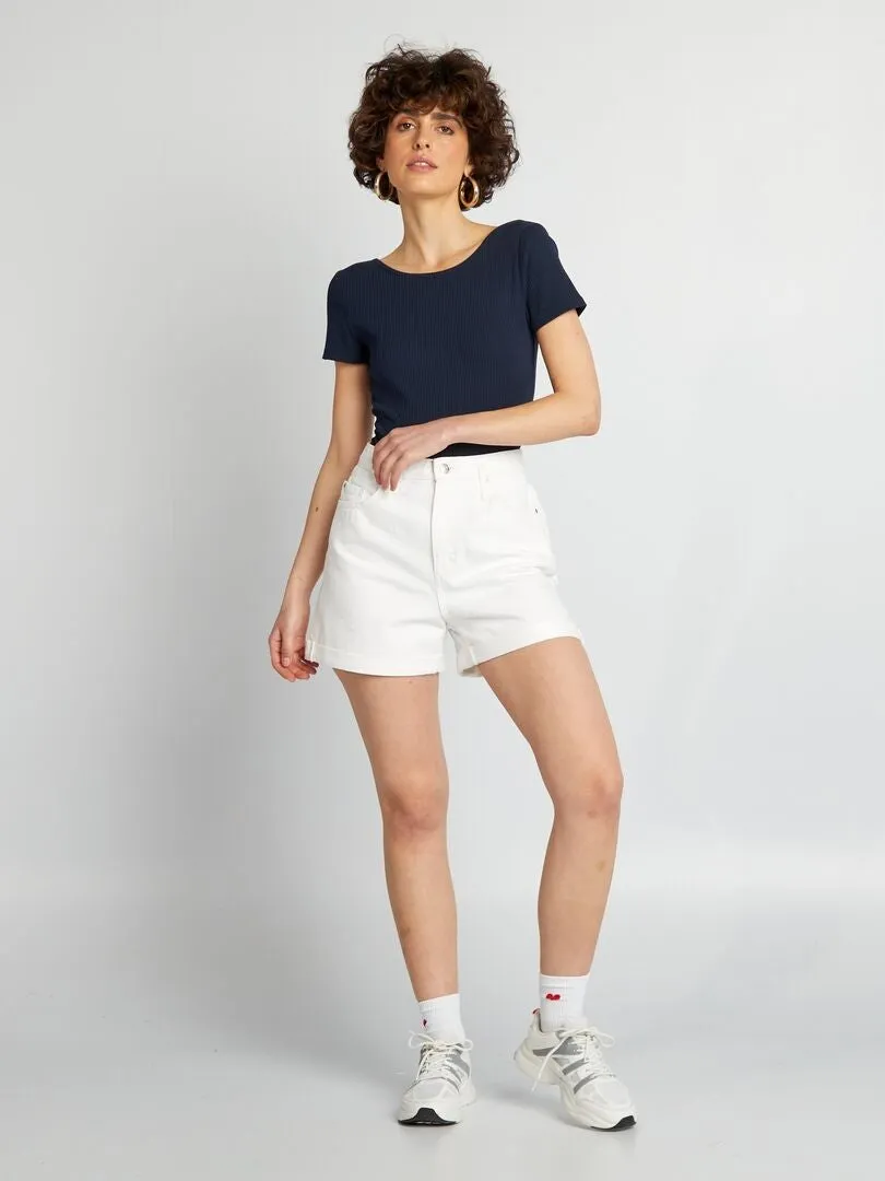 SHORT VAQUERO  BLANCO