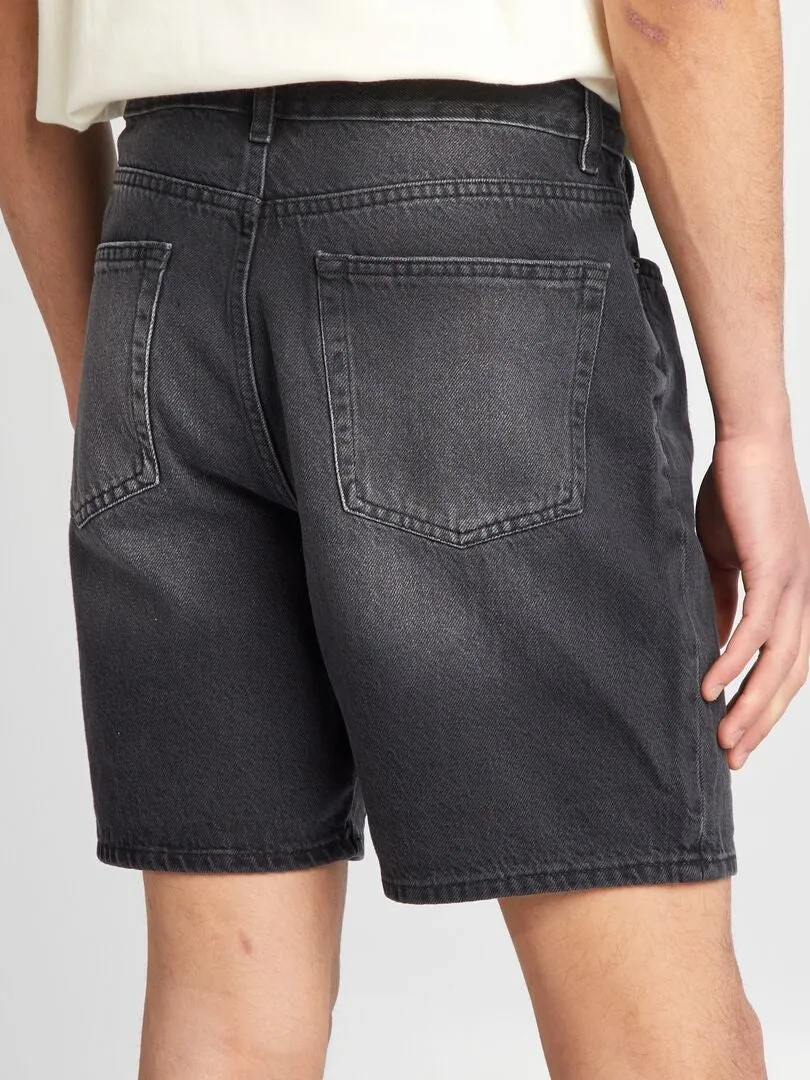SHORT VAQUERO  GRIS