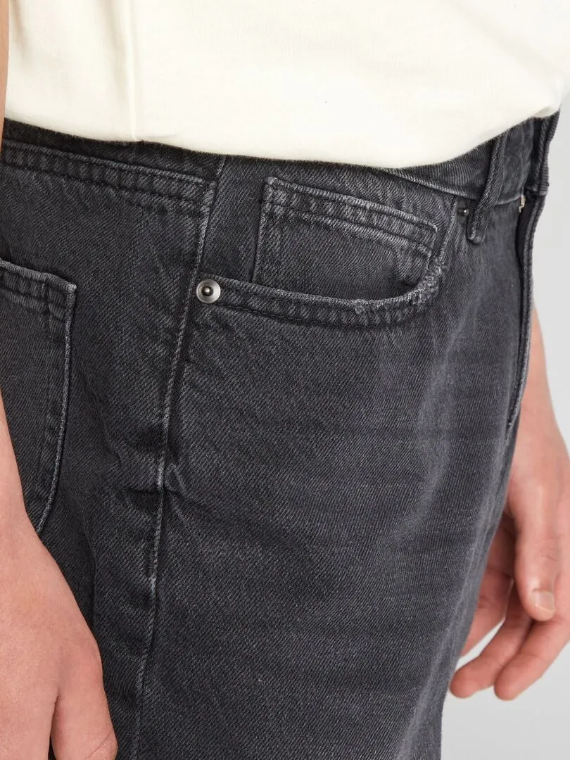SHORT VAQUERO  GRIS