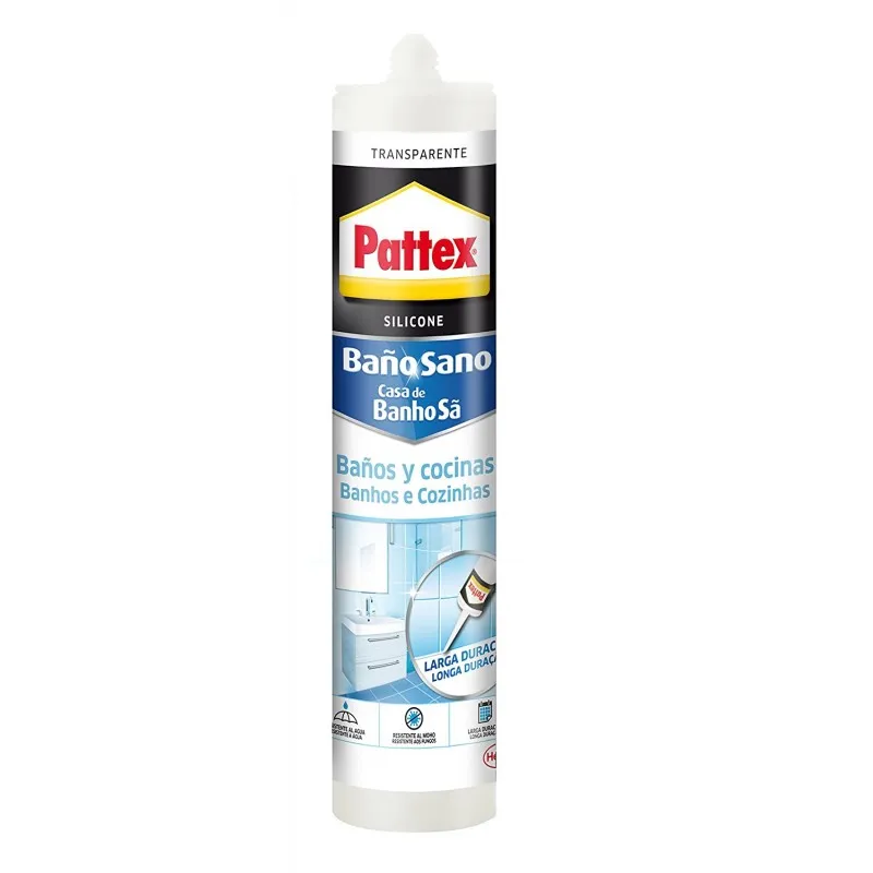 SILICONA PARA BAñOS Y COCINAS 280 ML TRANSPARENTE  PATTEX