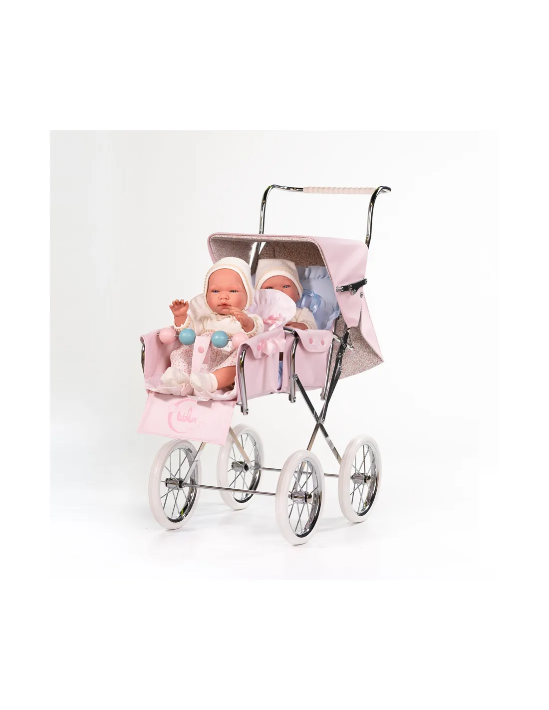 Silla gemelar de muñecas Big sweet rosa de Bebelux