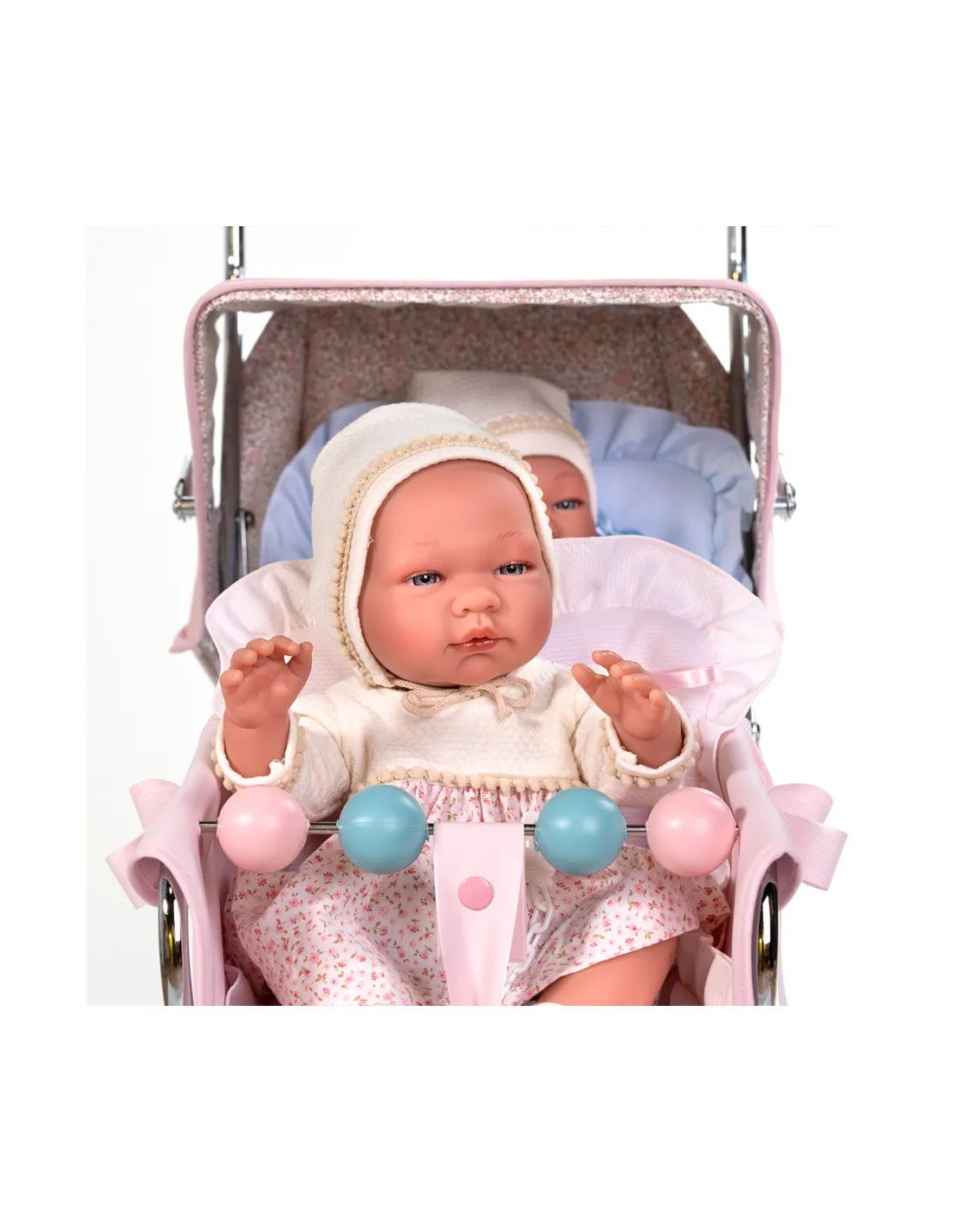 Silla gemelar de muñecas Big sweet rosa de Bebelux