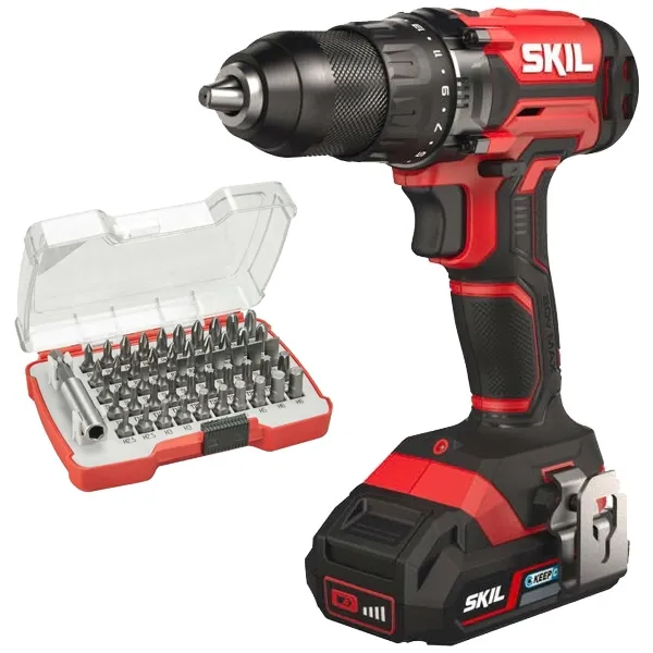 SKIL  3010 AB  TALADRO Y ATORNILLADOR CON 1 BATERíA, LIION, 18 V, 2 AH, 50 NM + SKIL  2610S00916  JUEGOCABEZAS DE TORNILLO,