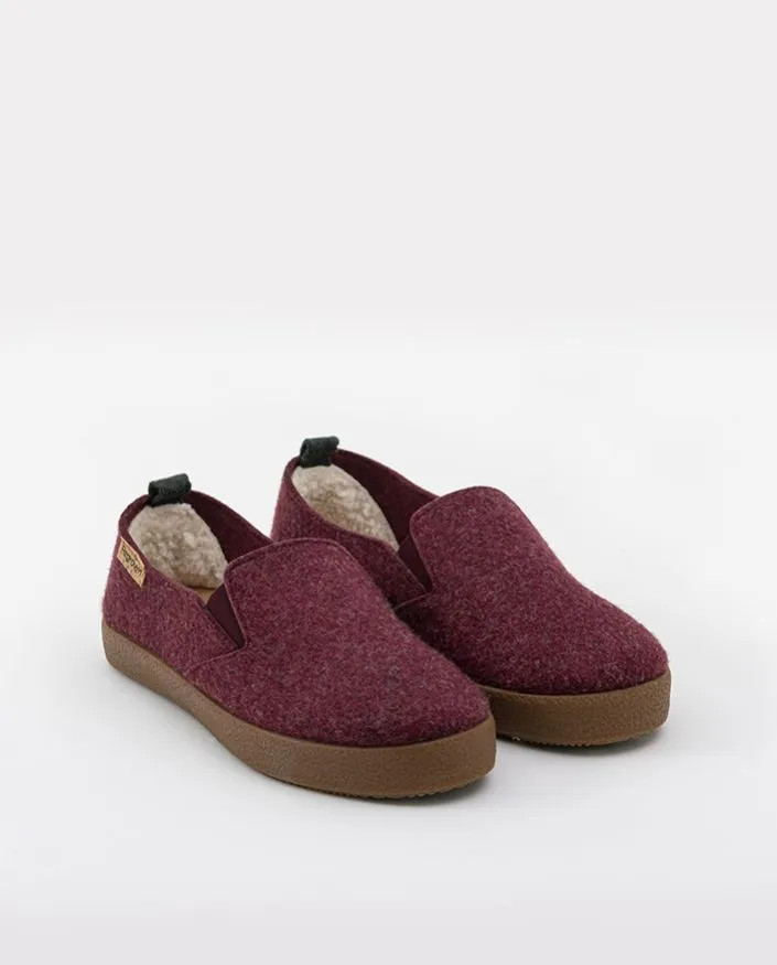 SLIPON ECO FRIENDLY DE INVIERNO ROJAS ACACIA CRAB BURDEOS