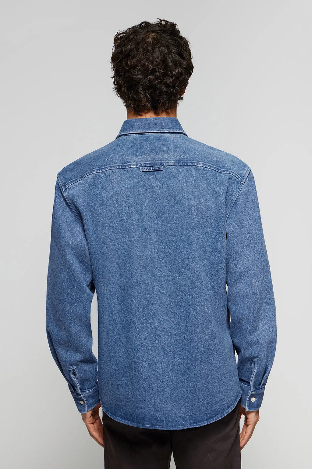 Sobrecamisa denim con bolsillos y logo bordado Polo Club