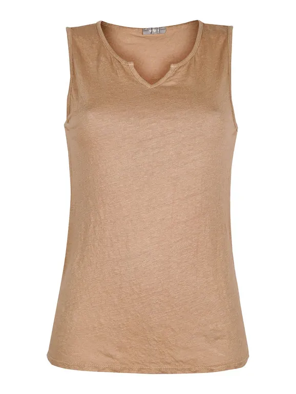 Solada Camiseta de tirantes de lino para mujer