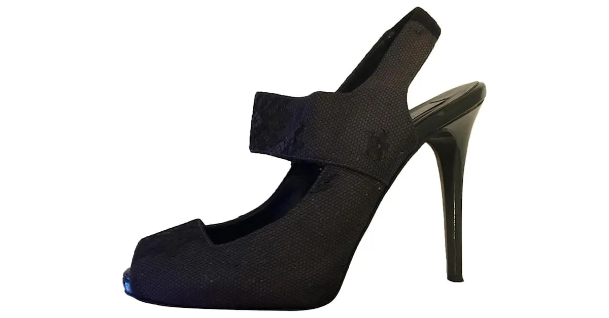 Stella Mc Cartney Eslingas con punta abierta, Stella McCartney Negro Bronce 