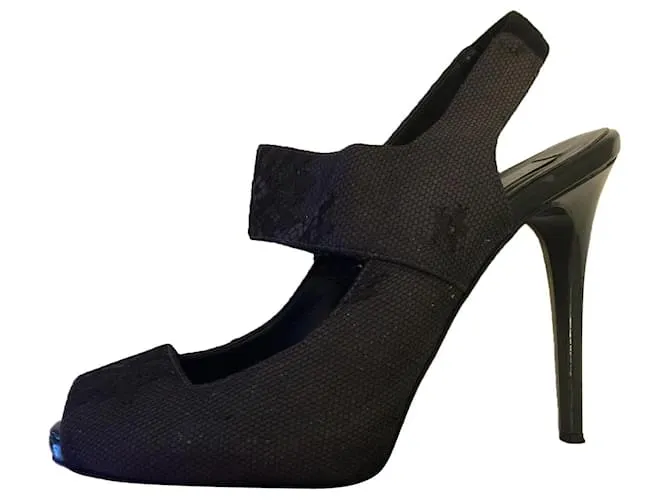 Stella Mc Cartney Eslingas con punta abierta, Stella McCartney Negro Bronce 