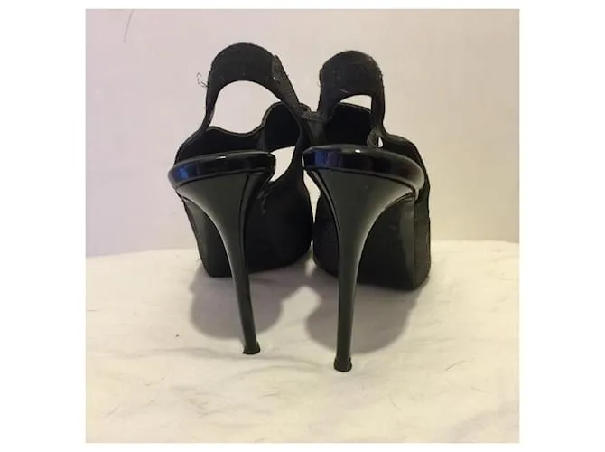 Stella Mc Cartney Eslingas con punta abierta, Stella McCartney Negro Bronce 
