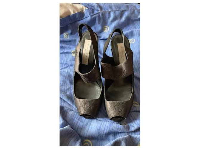 Stella Mc Cartney Eslingas con punta abierta, Stella McCartney Negro Bronce 