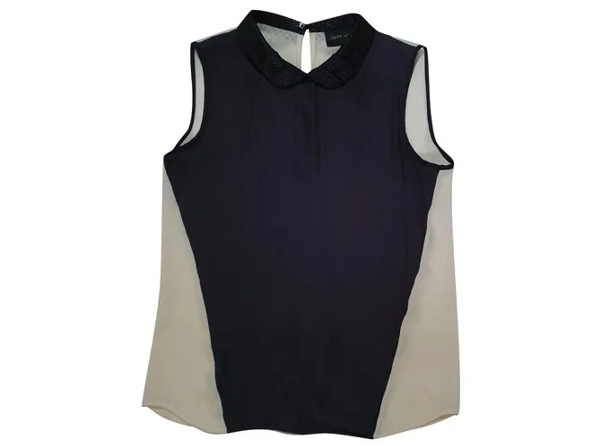Stella Nova Tops Negro Blanco 
