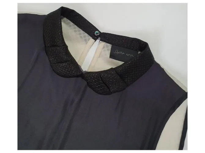 Stella Nova Tops Negro Blanco 