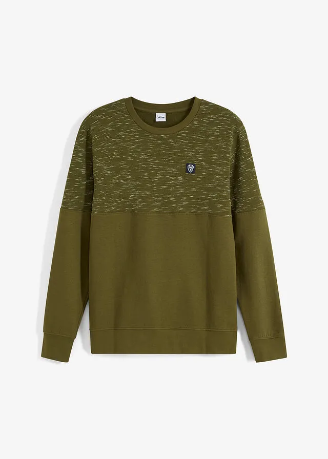 Sudadera Caqui jaspeado