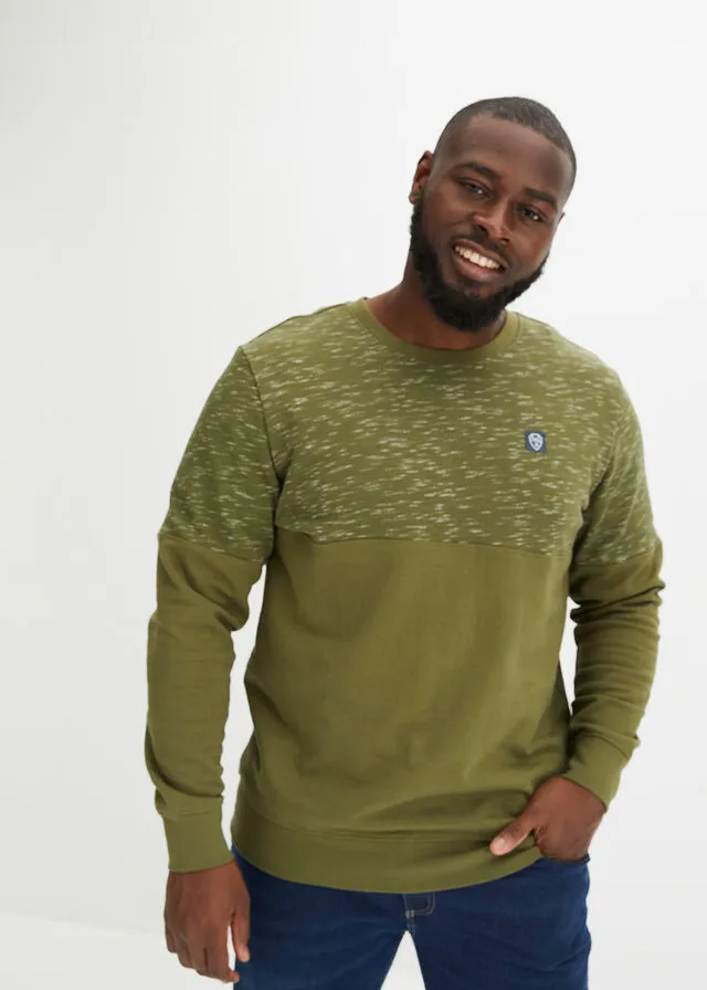 Sudadera Caqui jaspeado